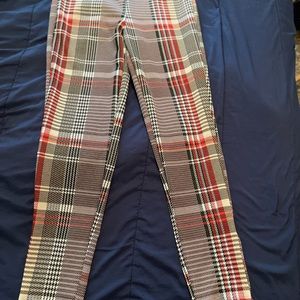 Plaid Black &red stretch pants paid $12.00 asking price $7
